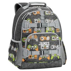 Pottery Barn Kids Mackenzie Charcoal Gamer Reflective Backpack | Small